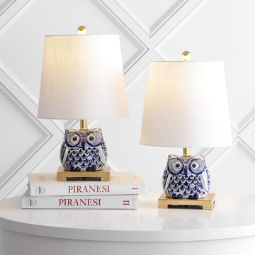 Justina 16" Ceramic Mini LED Table Lamp - JONATHAN Y